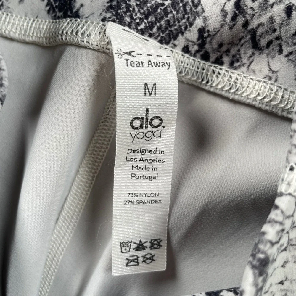 Alo Yoga Womens Airlift Grey Snakeskin High Waist Leggings Animal Print Size M